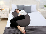 Mommy Premium Full Body C Shaped Maternity/Pregnancy Pillow for Pregnant Women with Pillow Zippered Cover (Grey)