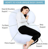 Mommy Premium Full Body C Shaped Maternity/Pregnancy Pillow for Pregnant Women with Pillow Zippered Cover (Purple)