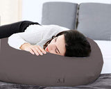 Mommy Premium Full Body C Shaped Maternity/Pregnancy Pillow for Pregnant Women with Pillow Zippered Cover (Grey)