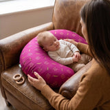 Pexmoon 2-in-1 Portable Baby Breastfeeding Pillow for Newborns (Printed-Wine)