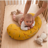 Pexmoon 2-in-1 Portable Baby Breastfeeding Pillow for Newborns (Printed-Yellow)