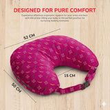 Pexmoon 2-in-1 Portable Baby Breastfeeding Pillow for Newborns (Printed-Wine)