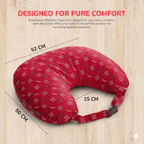 Pexmoon 2-in-1 Portable Baby Breastfeeding Pillow for Newborns (Printed-Maroon)