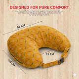 Pexmoon 2-in-1 Portable Baby Breastfeeding Pillow for Newborns (Printed-Yellow)